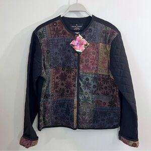 NWT Sacred Threads Quilted Embroidered Jacket